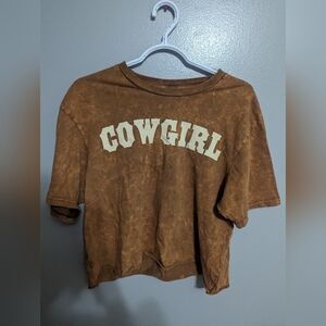 Cropped Cowgirl Tee